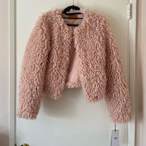 UGG faux fur pink jacket